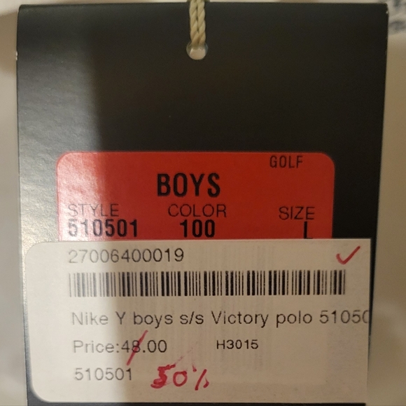 Nike Golf Grayhawk Golf Club Boys Short Sleeve Victory Polo NWT - Picture 2 of 5